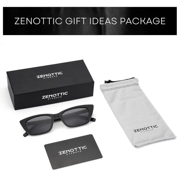 ✨Women's Black Trendy Polarized Retro Cateye Shades with Protection Sunglasses - Picture 6 of 6